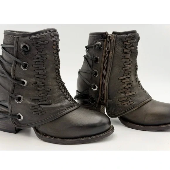 Freebird Cedrick | Black | Sz 8 - Women’s Leather Booties EUC - Picture 3 of 11